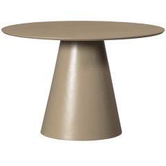 DINING TABLE ROUND MDF BROWN 120       - DINING TABLES